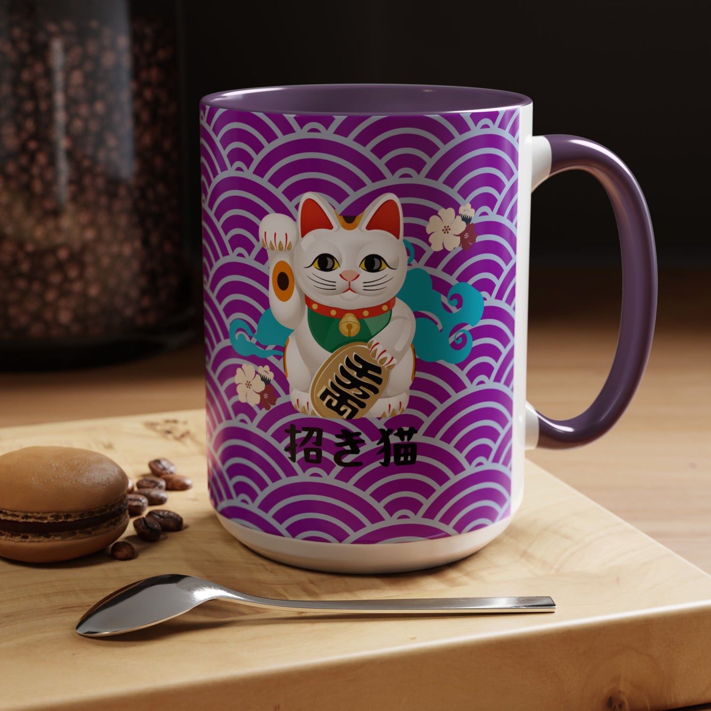 NekoPunch Original | 15oz Maneki Neko - Japanese Beckoning Cat Mug