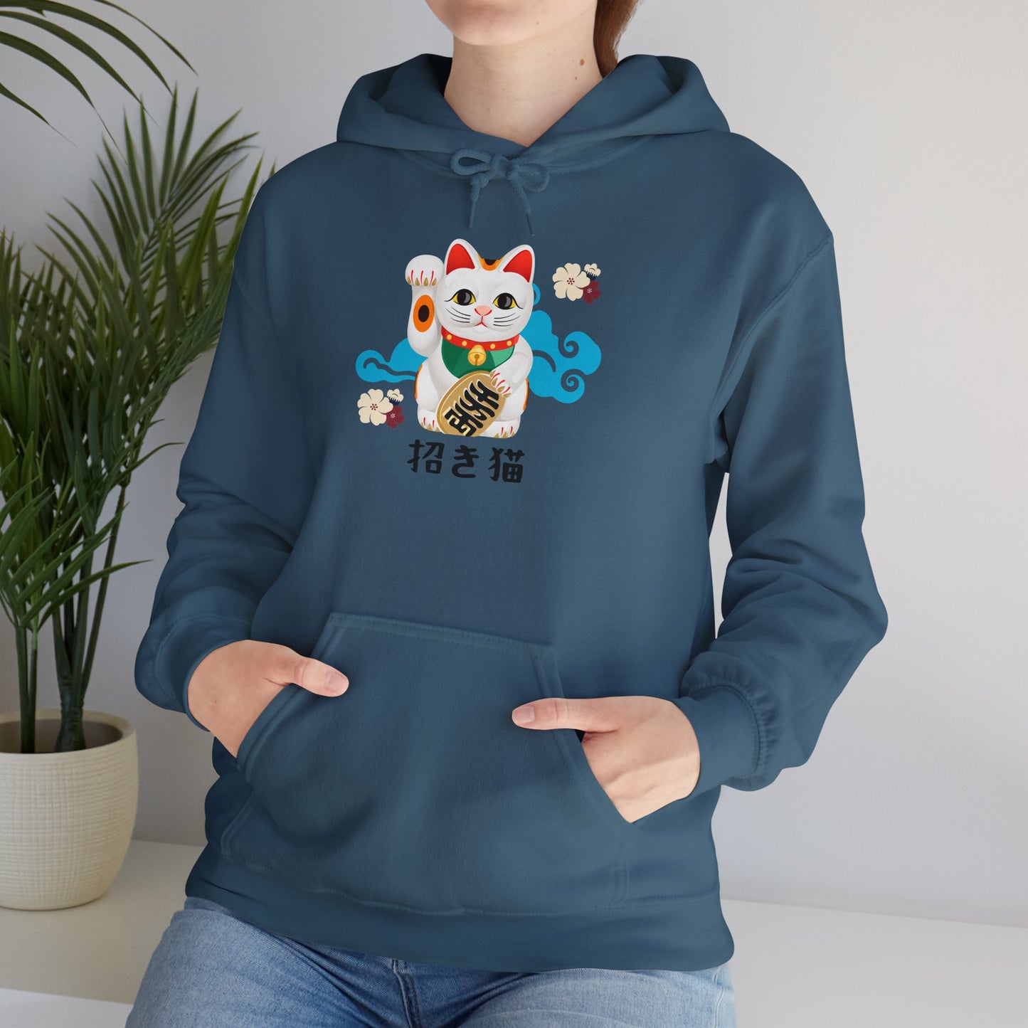 Lucky Cat - Unisex Heavy Blend™ Hoodie - Manekineko - Japanese