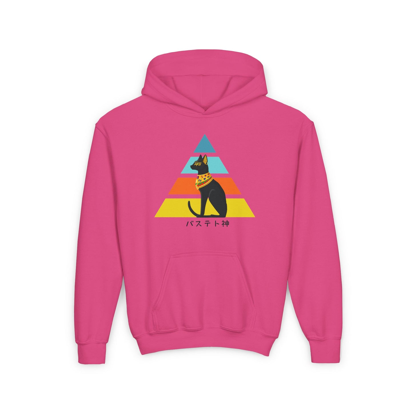 Bastet - Youth Heavy Blend Hooded Sweatshirt - Ancient Egyptian - Japanese
