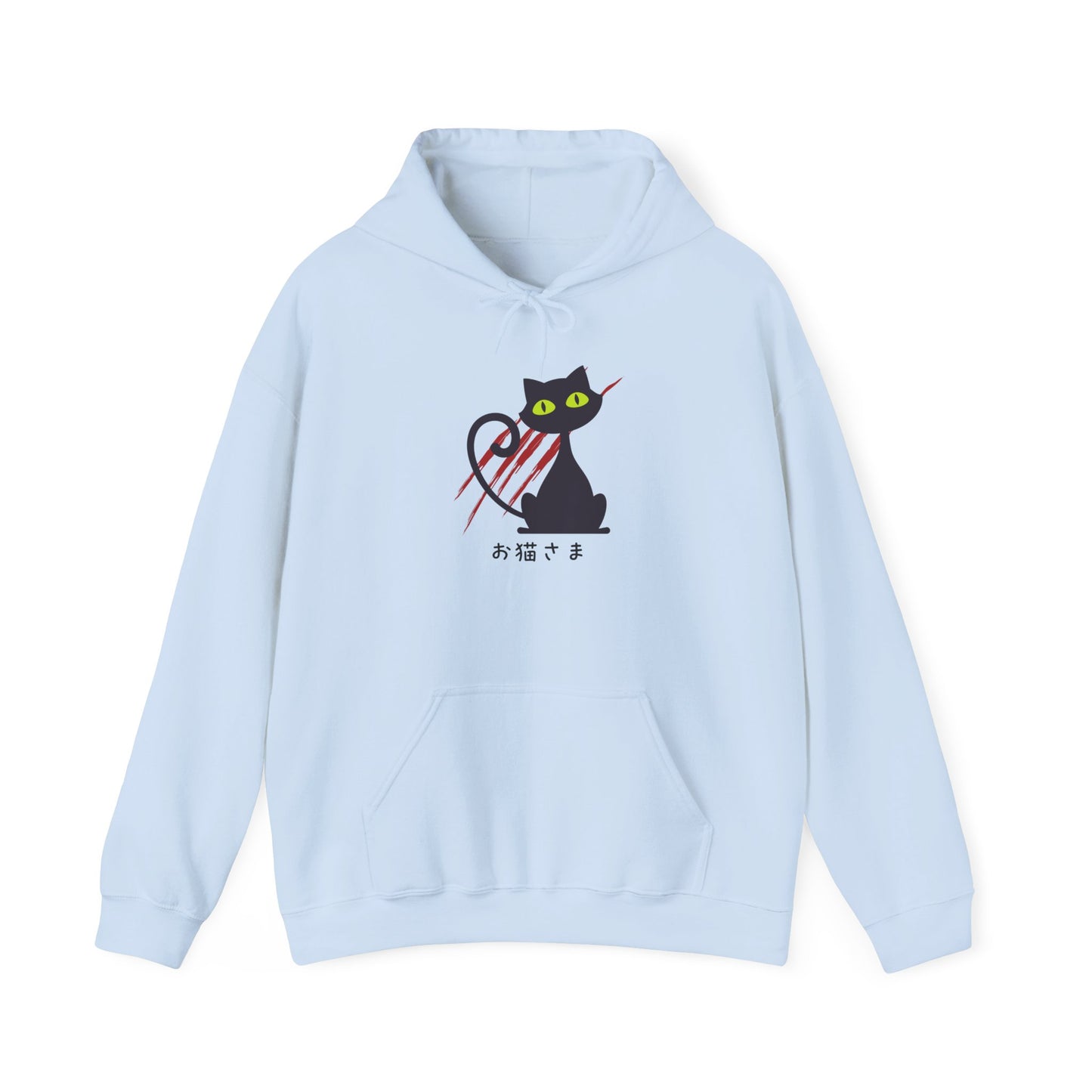 Scratchy Cat - Unisex Heavy Blend™ Hoodie - Dear Cat - Oneko-sama - Japanese Calligraphy