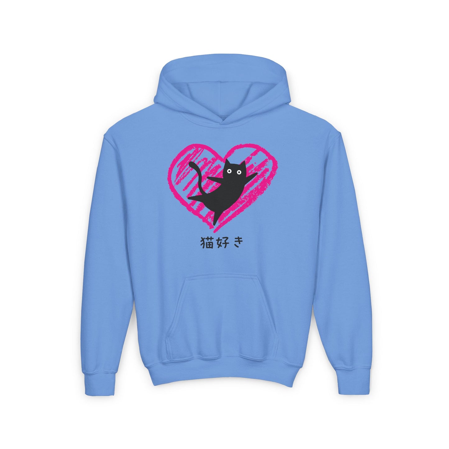 Cat Lover - Youth Heavy Blend Hooded Sweatshirt - Nekozuki - Japanese