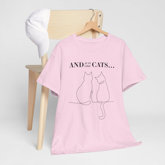 NekoPunch Original T-Shirt – “AND JUST LIKE CATS” | Unisex Heavy Cotton Tee