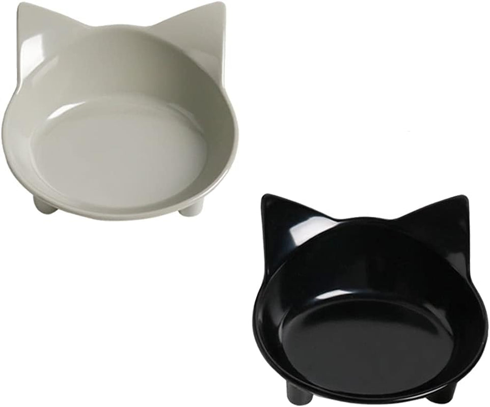 Non-Slip Shallow Cat Food & Water Bowl – Wide Pet Dish to Relieve Whisker Fatigue