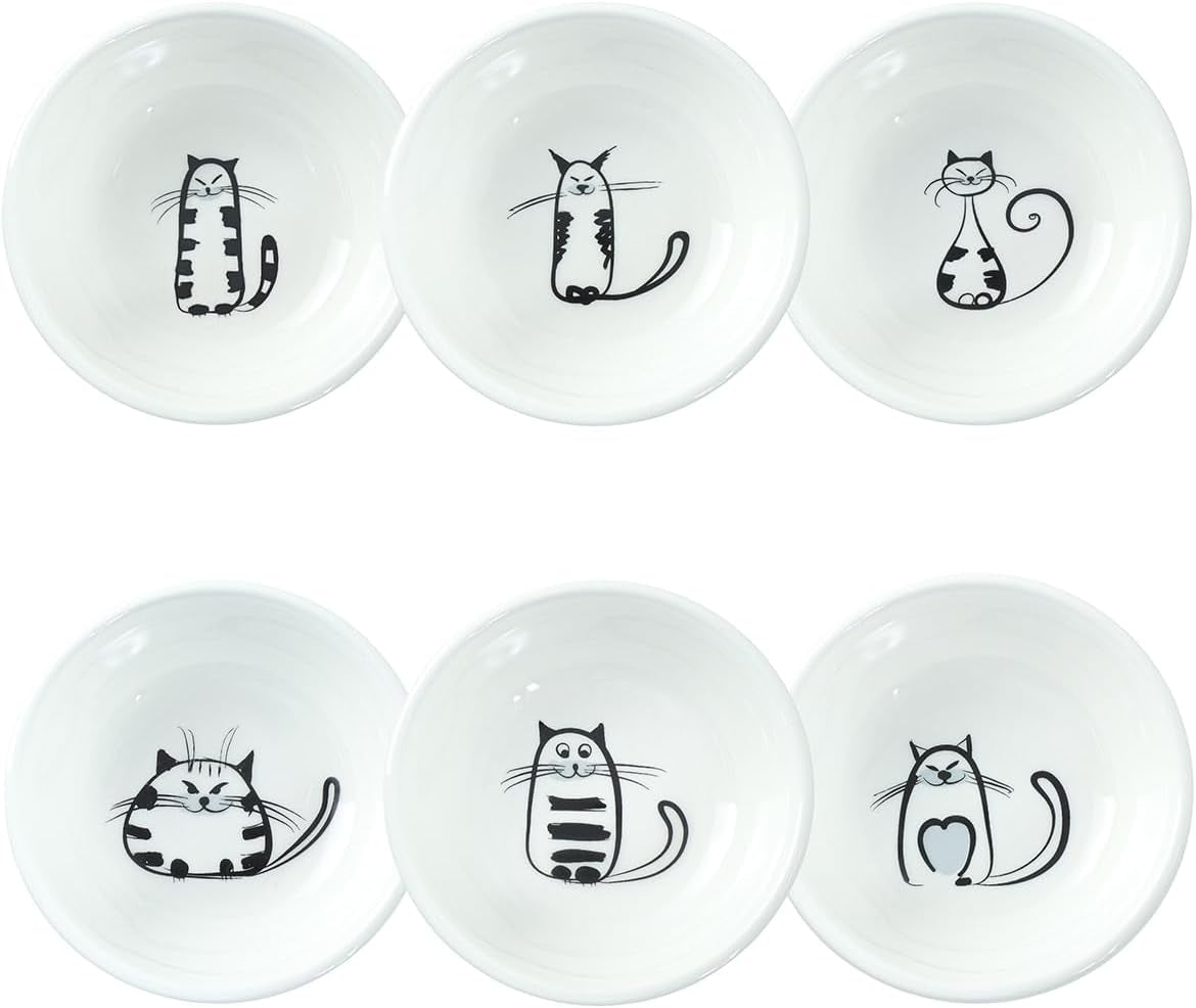 Set of 6 Ceramic Sauce Dishes – Soy Dipping Bowls, Seasoning & Appetizer Plates for Kitchen & Home