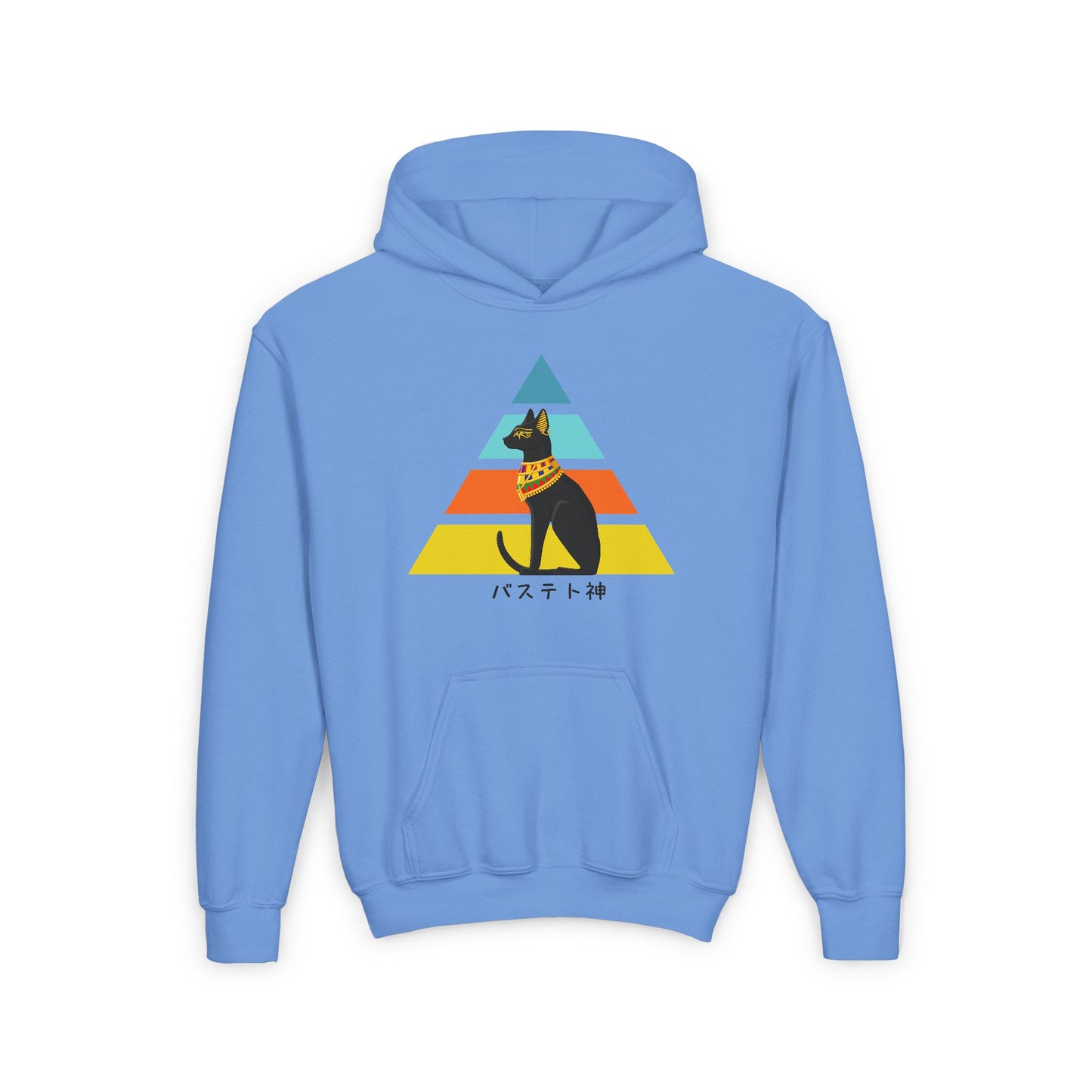 Bastet - Youth Heavy Blend Hooded Sweatshirt - Ancient Egyptian - Japanese