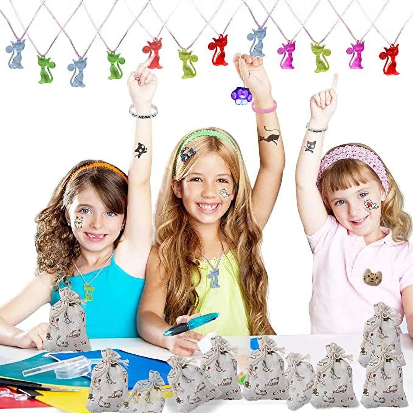 84-Pack Cat Party Favors – Colorful Goodie Bag Stuffers for Kids