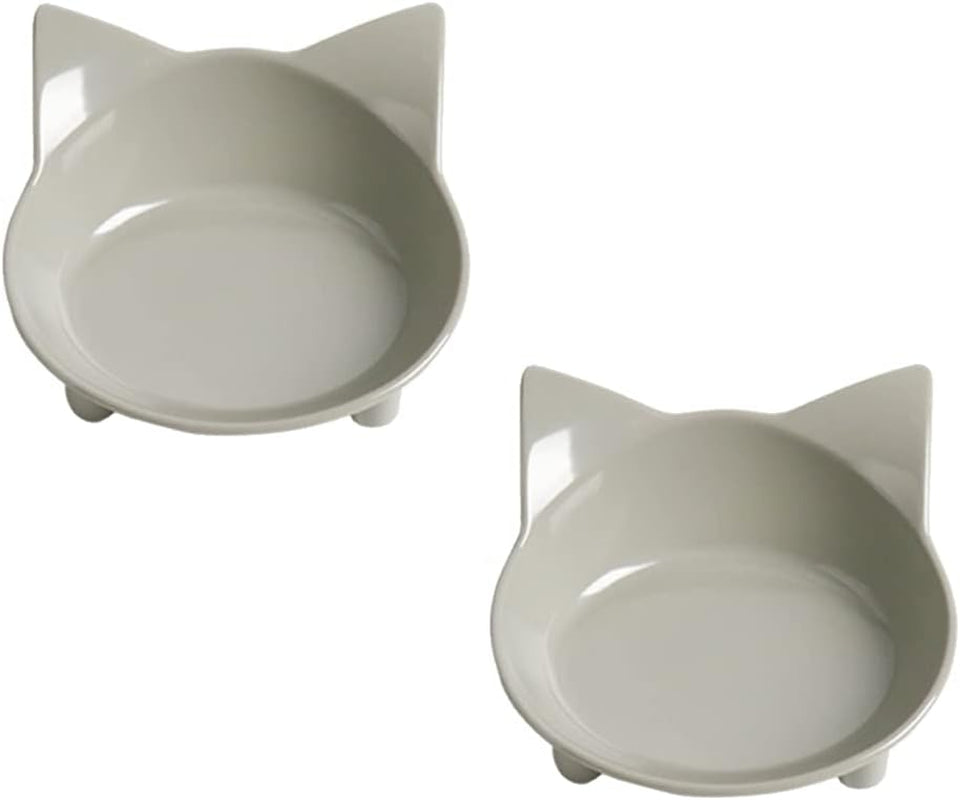 Non-Slip Shallow Cat Food & Water Bowl – Wide Pet Dish to Relieve Whisker Fatigue