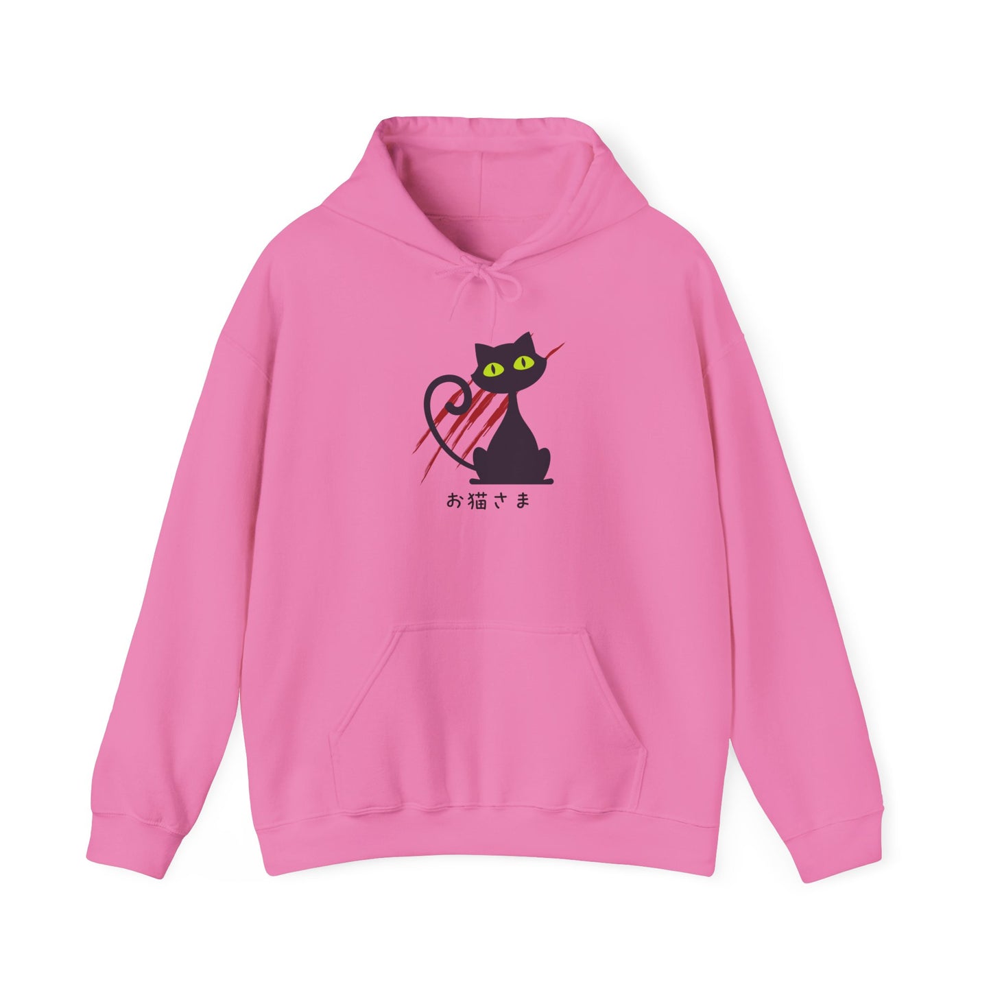 Scratchy Cat - Unisex Heavy Blend™ Hoodie - Dear Cat - Oneko-sama - Japanese Calligraphy