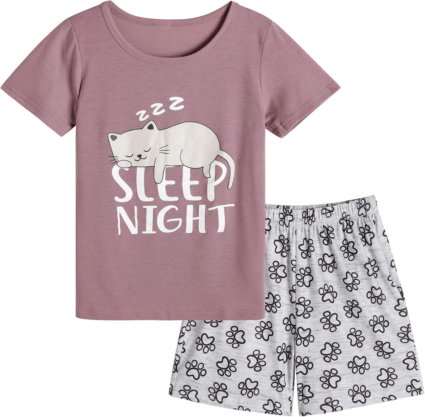 Kids' Summer Short Sleeve Pajama Set – Lightweight & Comfy Sleepwear