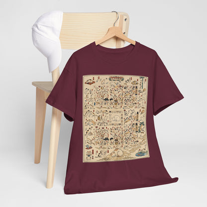 NekoPunch Original | Retro Japanese Cat Pattern T-Shirt | Unisex Heavy Cotton Tee