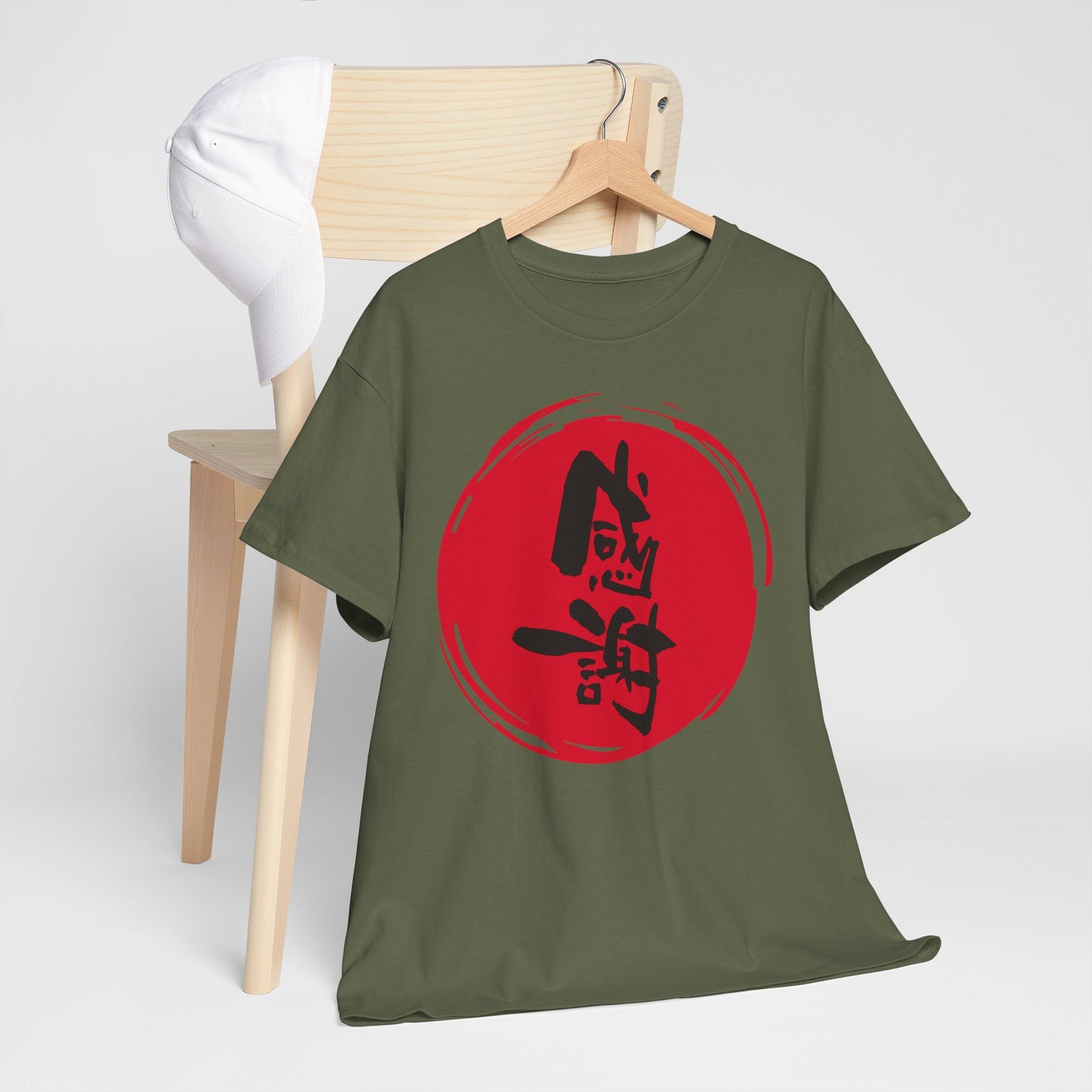 NekoPunch Original T-Shirt – “Gratitude” (感謝) Japanese Calligraphy | Unisex Heavy Cotton Tee