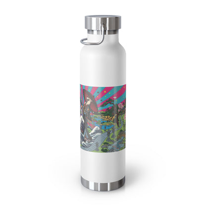 NekoPunch Original | 22oz Retro Japanese Wave & Beach Insulated Water Bottle - Girl