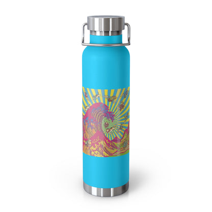 NekoPunch Original | 22oz Psychedelic Ocean Wave Copper Insulated Bottle