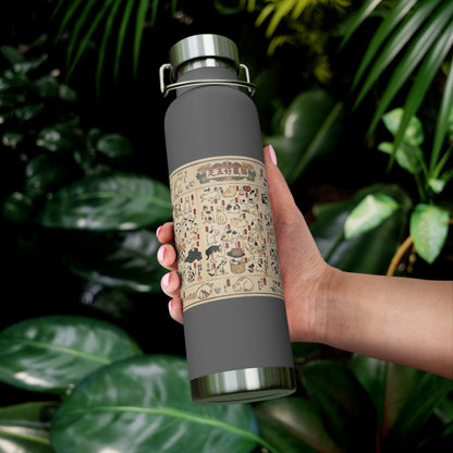 NekoPunch Original | 22oz Retro Japanese Cat Pattern Insulated Water Bottle