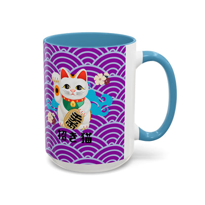 NekoPunch Original | 15oz Maneki Neko - Japanese Beckoning Cat Mug