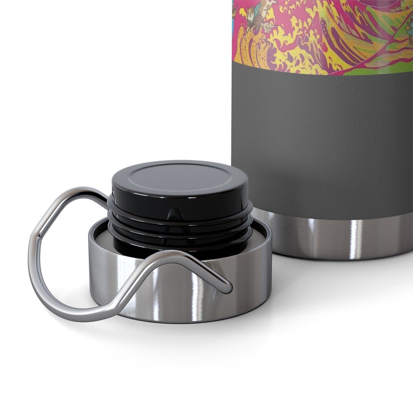 NekoPunch Original | 22oz Psychedelic Ocean Wave Copper Insulated Bottle