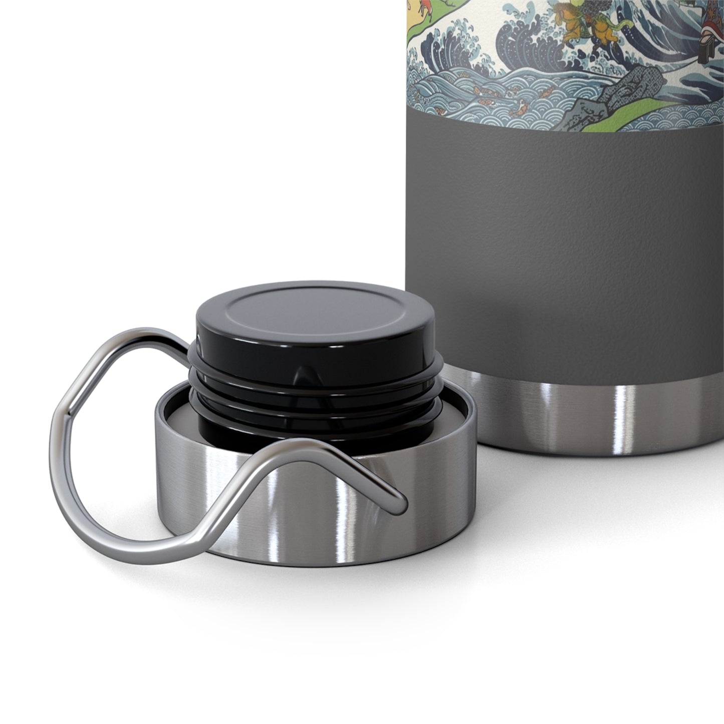 NekoPunch Original | 22oz Retro Japanese Wave & Beach Insulated Water Bottle - Girl