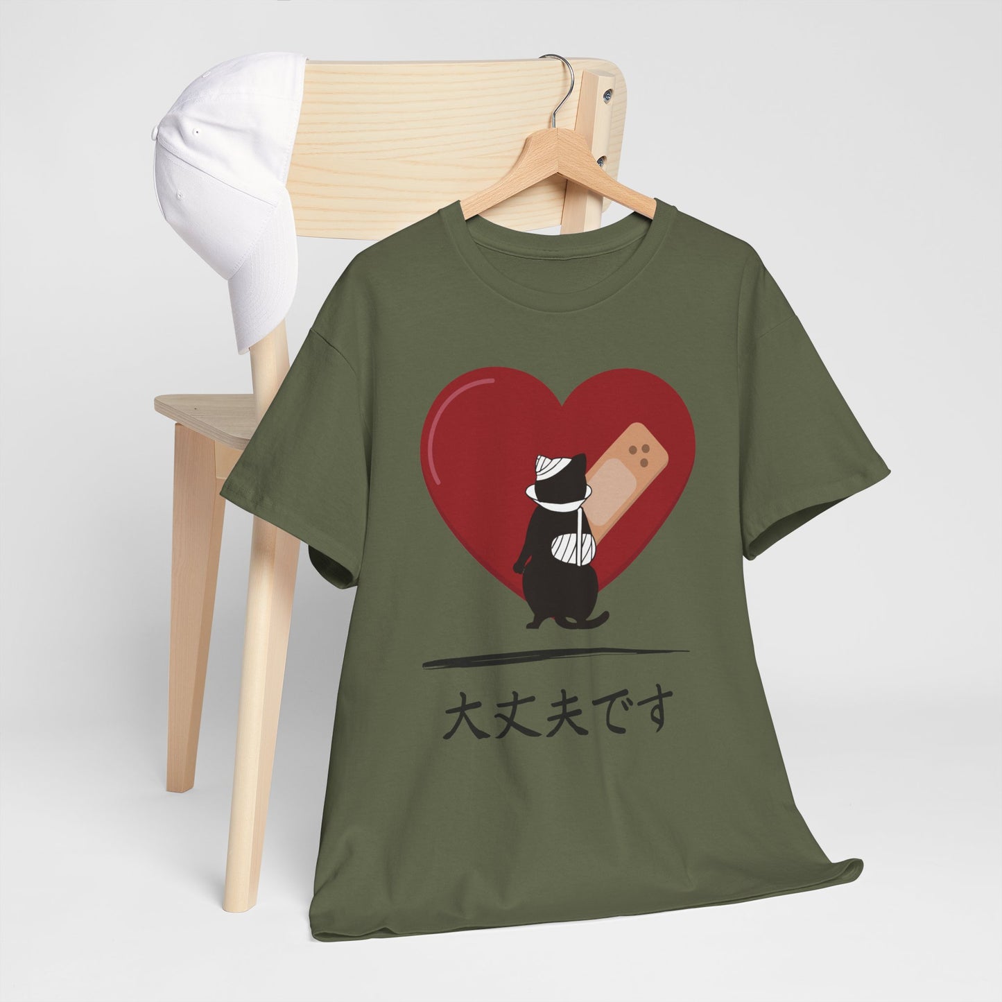 NekoPunch Original T-Shirt – “I Am Okay” (大丈夫です) | Unisex Heavy Cotton Tee