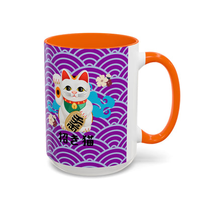 NekoPunch Original | 15oz Maneki Neko - Japanese Beckoning Cat Mug