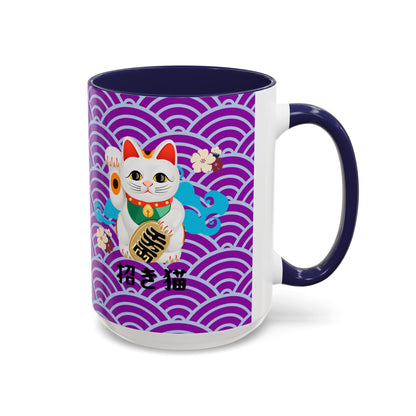 NekoPunch Original | 15oz Maneki Neko - Japanese Beckoning Cat Mug