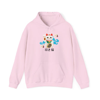 NekoPunch Original Hoodie – “Lucky Cat” (招き猫) | Unisex Heavy Blend™