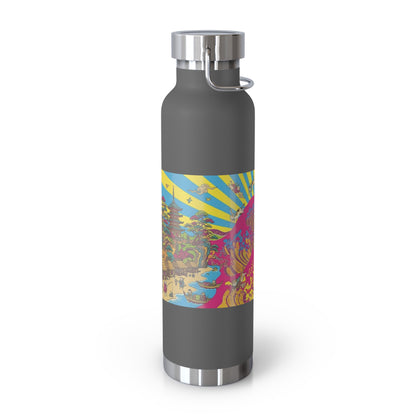 NekoPunch Original | 22oz Psychedelic Ocean Wave Copper Insulated Bottle