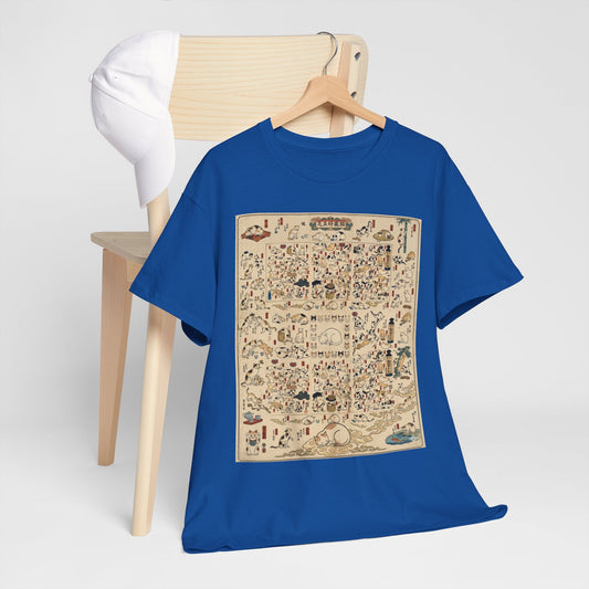 NekoPunch Original | Retro Japanese Cat Pattern T-Shirt | Unisex Heavy Cotton Tee