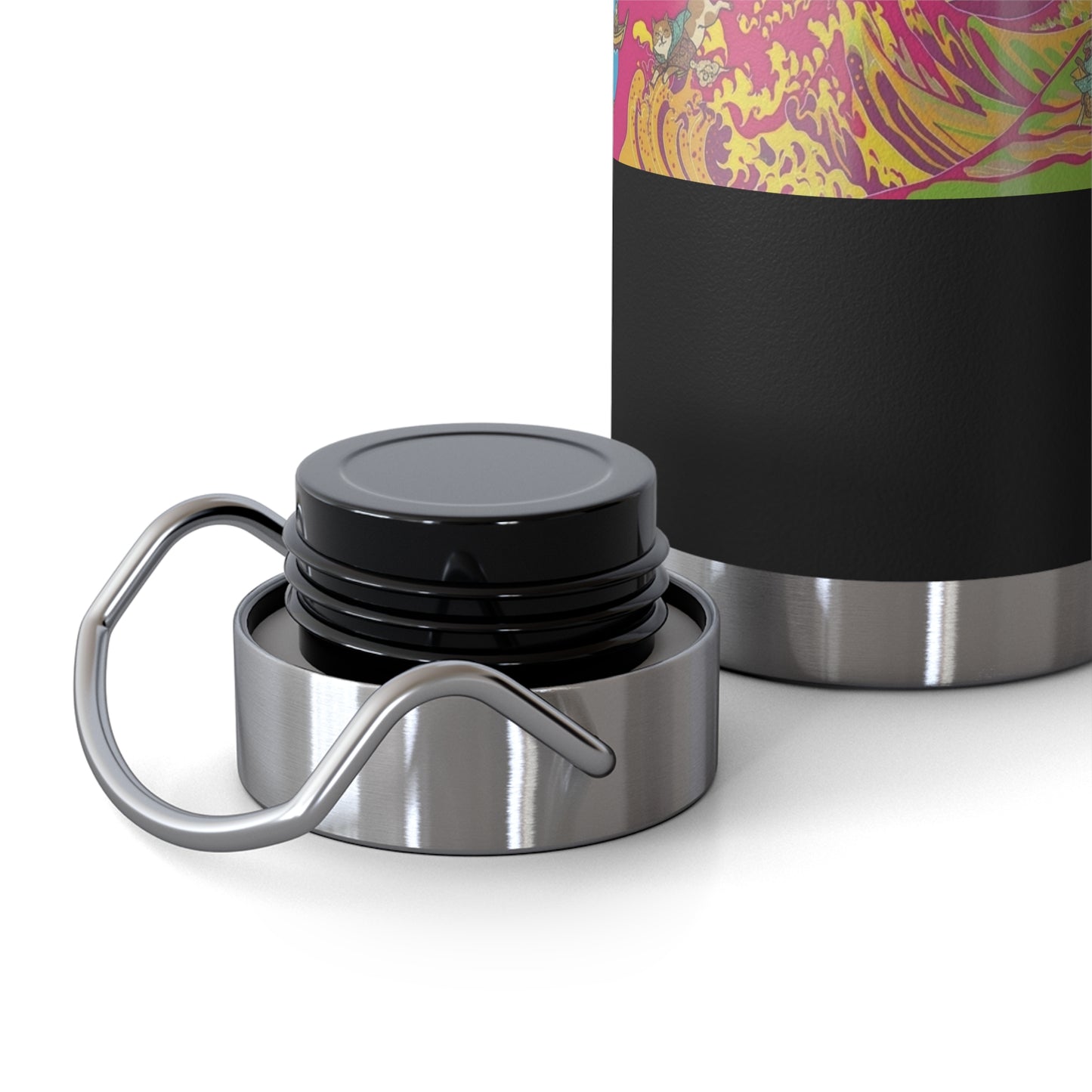 NekoPunch Original | 22oz Psychedelic Ocean Wave Copper Insulated Bottle
