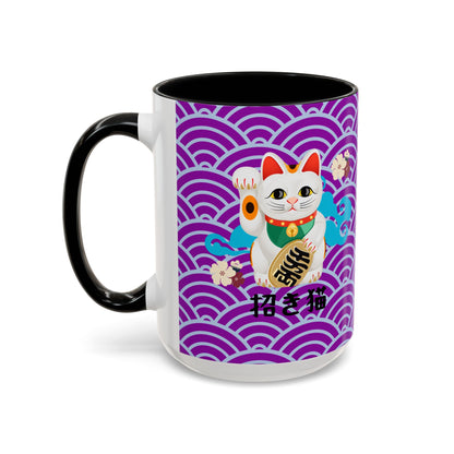 NekoPunch Original | 15oz Maneki Neko - Japanese Beckoning Cat Mug