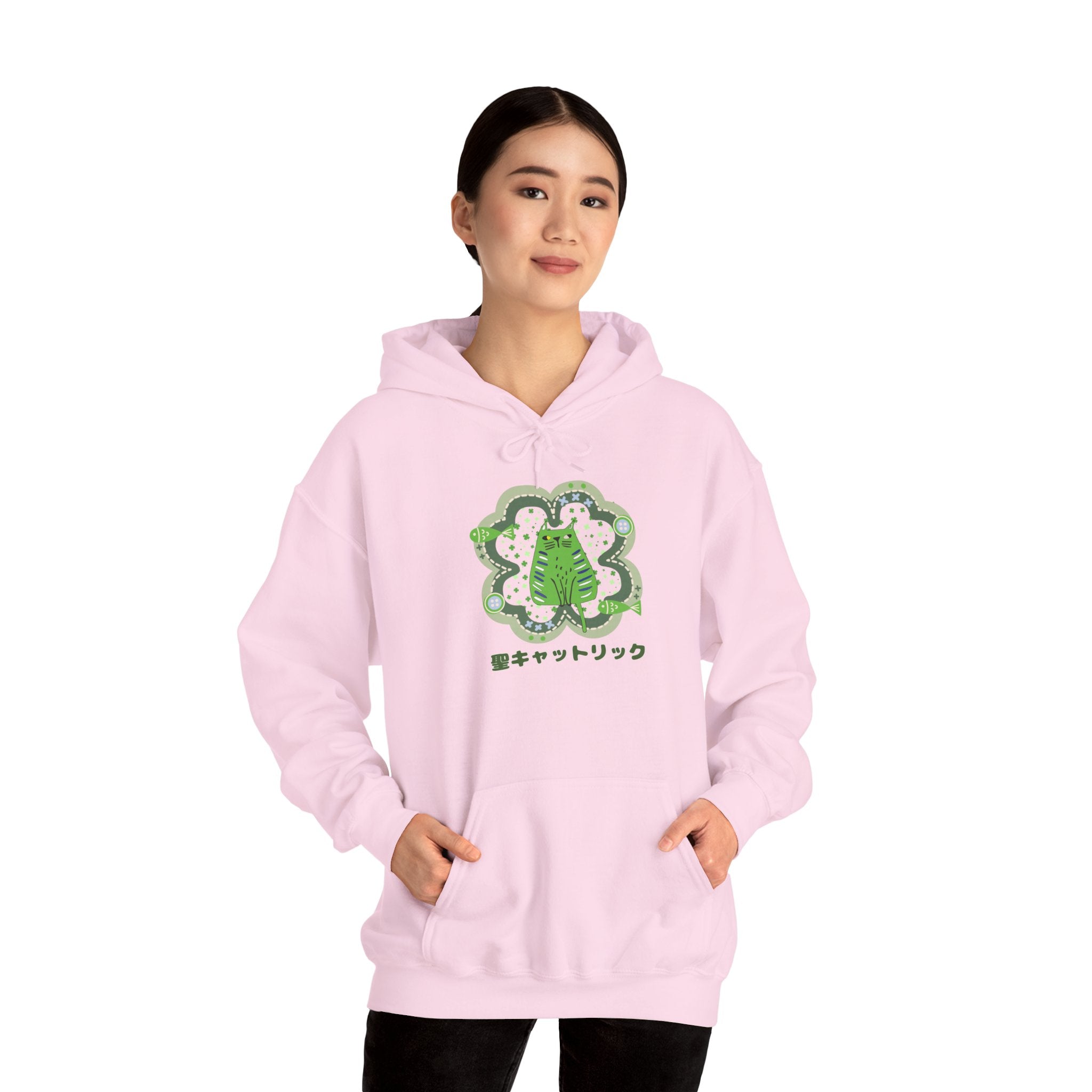 NekoPunch Original Hoodie – “St. Catrick” (聖キャットリック