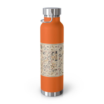 NekoPunch Original | 22oz Retro Japanese Cat Pattern Insulated Water Bottle