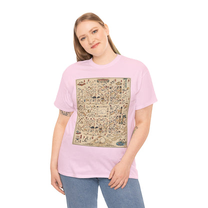 NekoPunch Original | Retro Japanese Cat Pattern T-Shirt | Unisex Heavy Cotton Tee