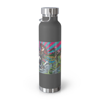 NekoPunch Original | 22oz Retro Japanese Wave & Beach Insulated Water Bottle - Girl