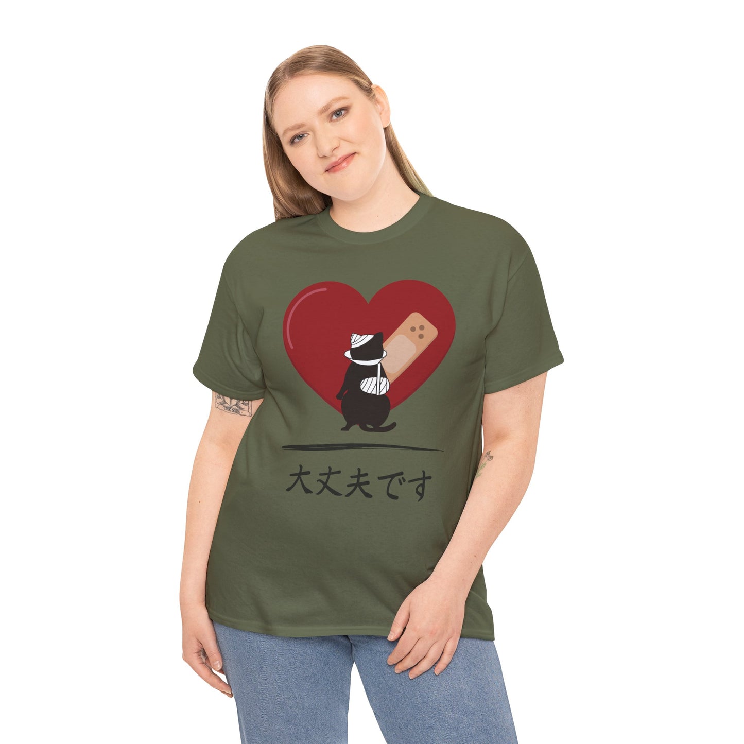 NekoPunch Original T-Shirt – “I Am Okay” (大丈夫です) | Unisex Heavy Cotton Tee