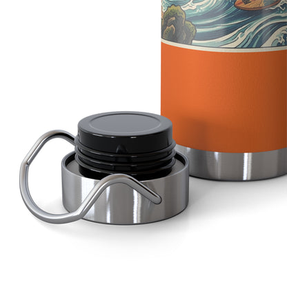 NekoPunch Original | 22oz Sunset & wave Mt. Fuji Surf Insulated Water Bottle
