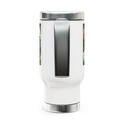 NekoPunch Original | 14oz Sunset & wave Mt. Fuji Surf Stainless Steel Travel Mug