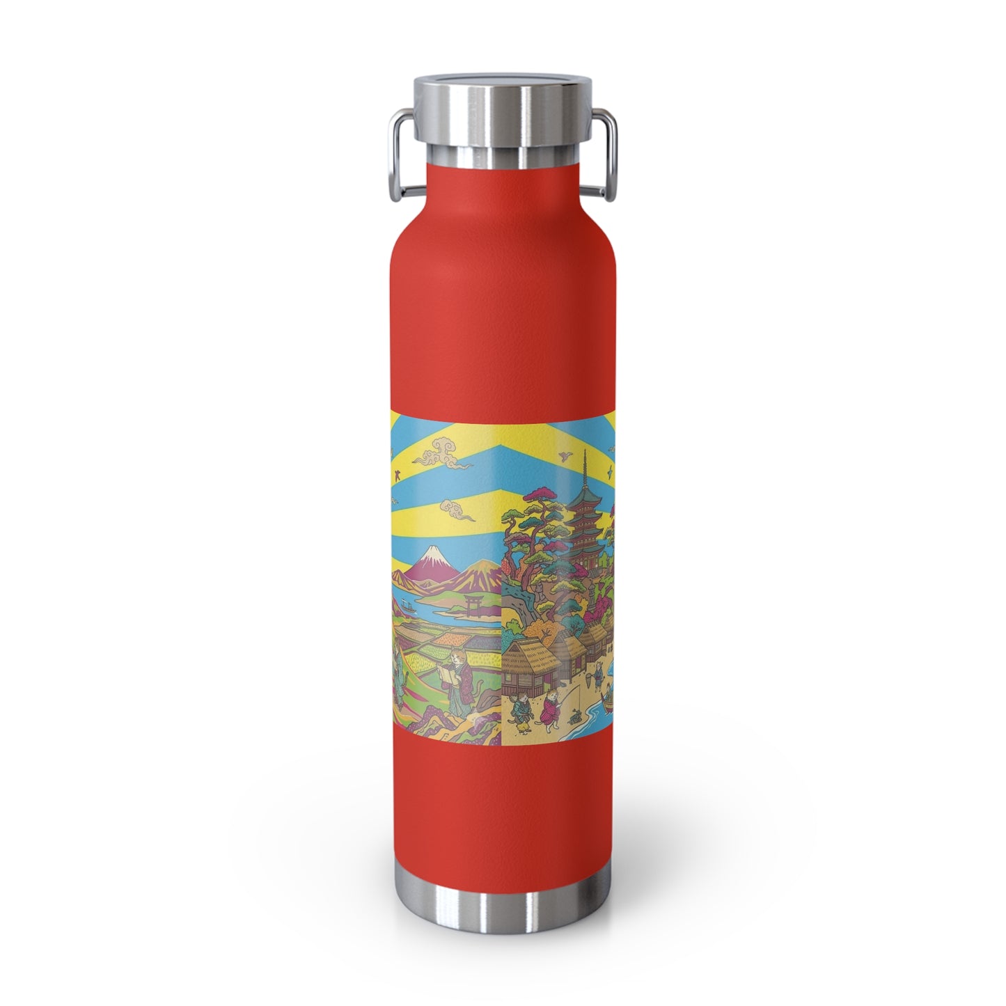 NekoPunch Original | 22oz Psychedelic Ocean Wave Copper Insulated Bottle