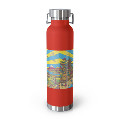 NekoPunch Original | 22oz Psychedelic Ocean Wave Copper Insulated Bottle