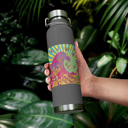 NekoPunch Original | 22oz Psychedelic Ocean Wave Copper Insulated Bottle