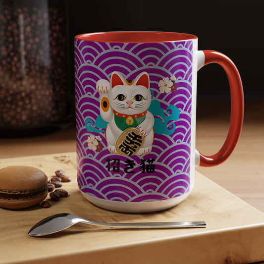 NekoPunch Original Mug | 15oz Maneki Neko - Japanese Beckoning Cat Mug