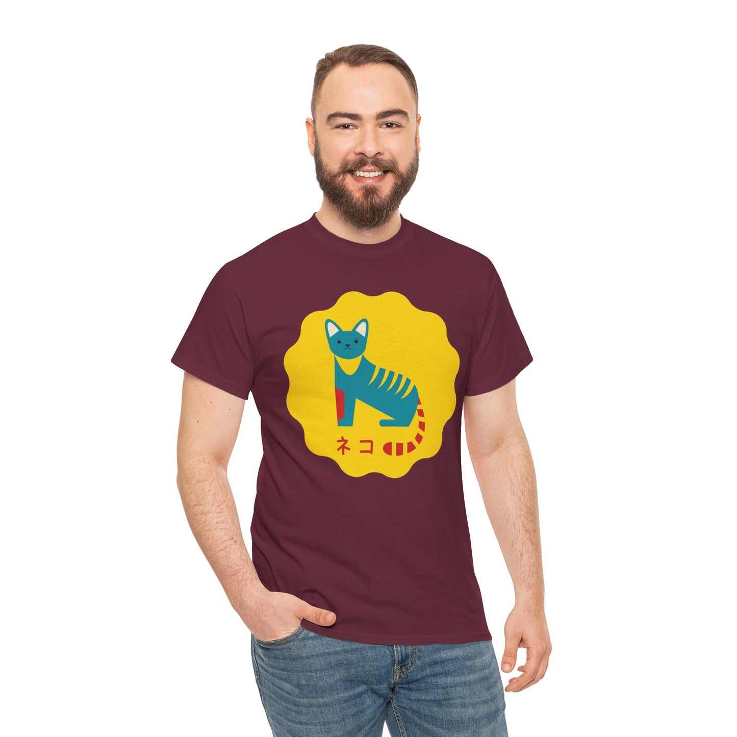 NekoPunch Original T-Shirt – “Cat” (ネコ) | Unisex Heavy Cotton Tee