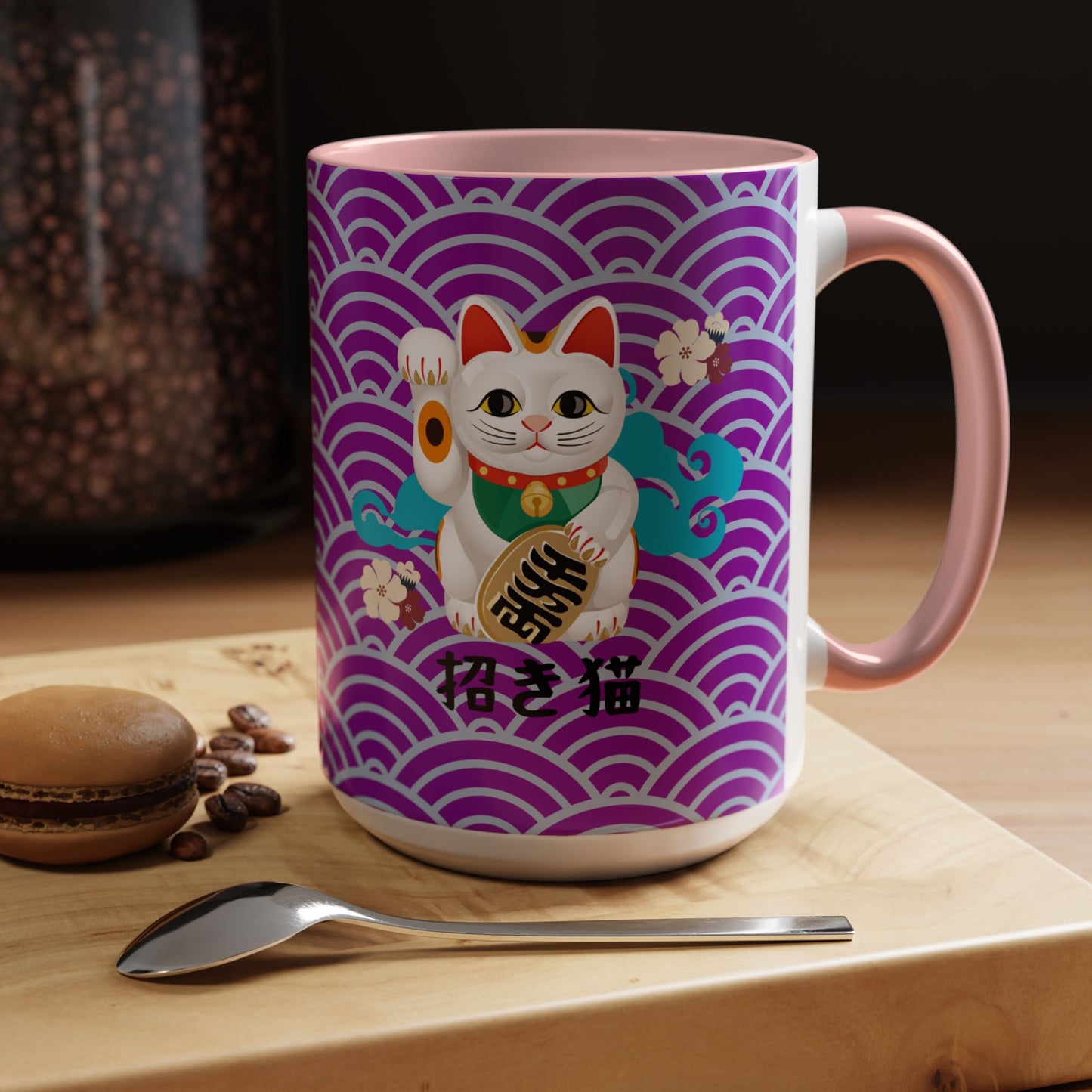NekoPunch Original | 15oz Maneki Neko - Japanese Beckoning Cat Mug