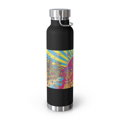 NekoPunch Original | 22oz Psychedelic Ocean Wave Copper Insulated Bottle