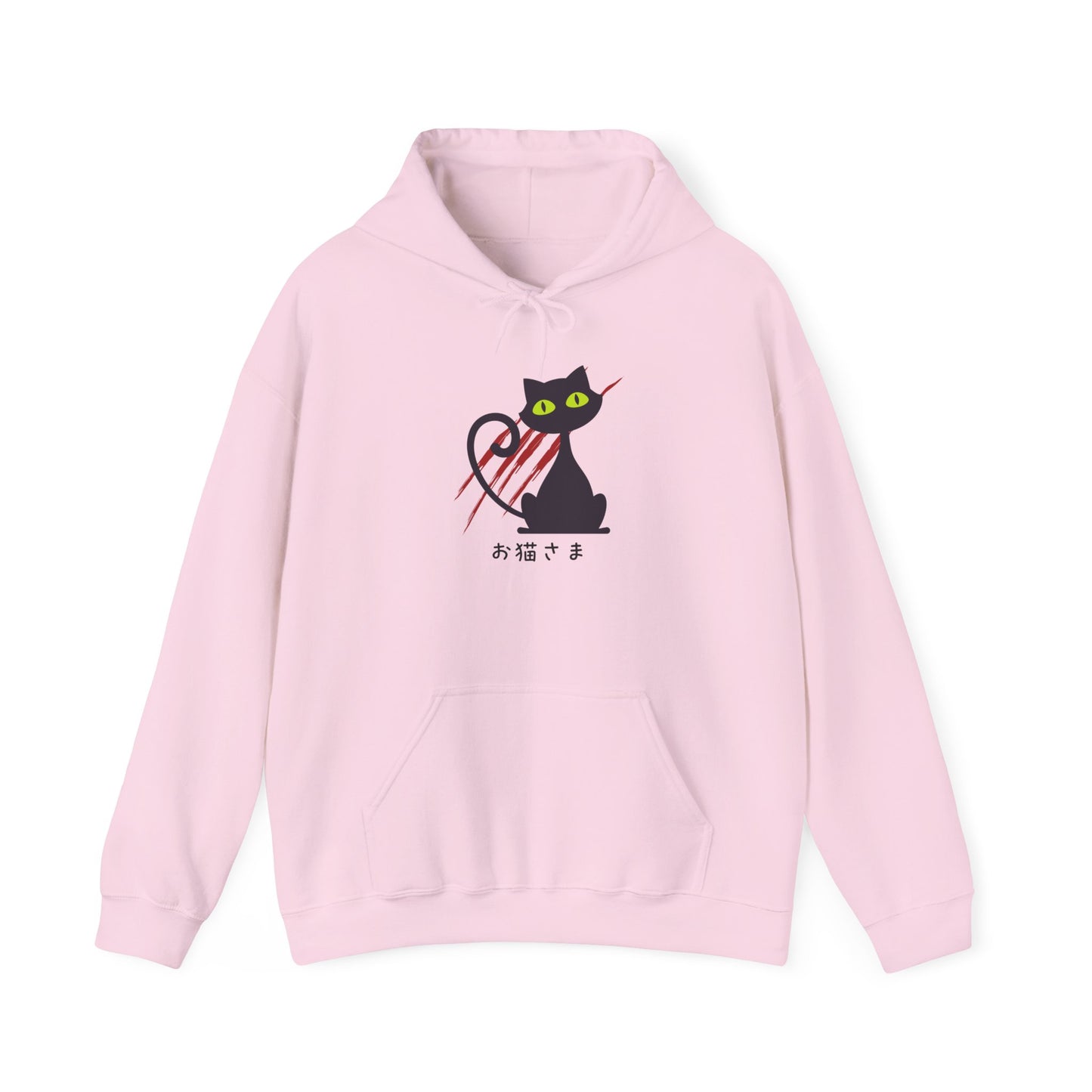 Scratchy Cat - Unisex Heavy Blend™ Hoodie - Dear Cat - Oneko-sama - Japanese Calligraphy