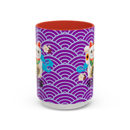 NekoPunch Original | 15oz Maneki Neko - Japanese Beckoning Cat Mug