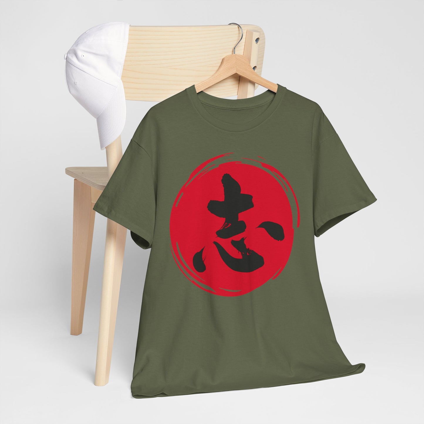 NekoPunch Original T-Shirt – "Ambition" (志) Japanese Calligraphy | Unisex Heavy Cotton Tee