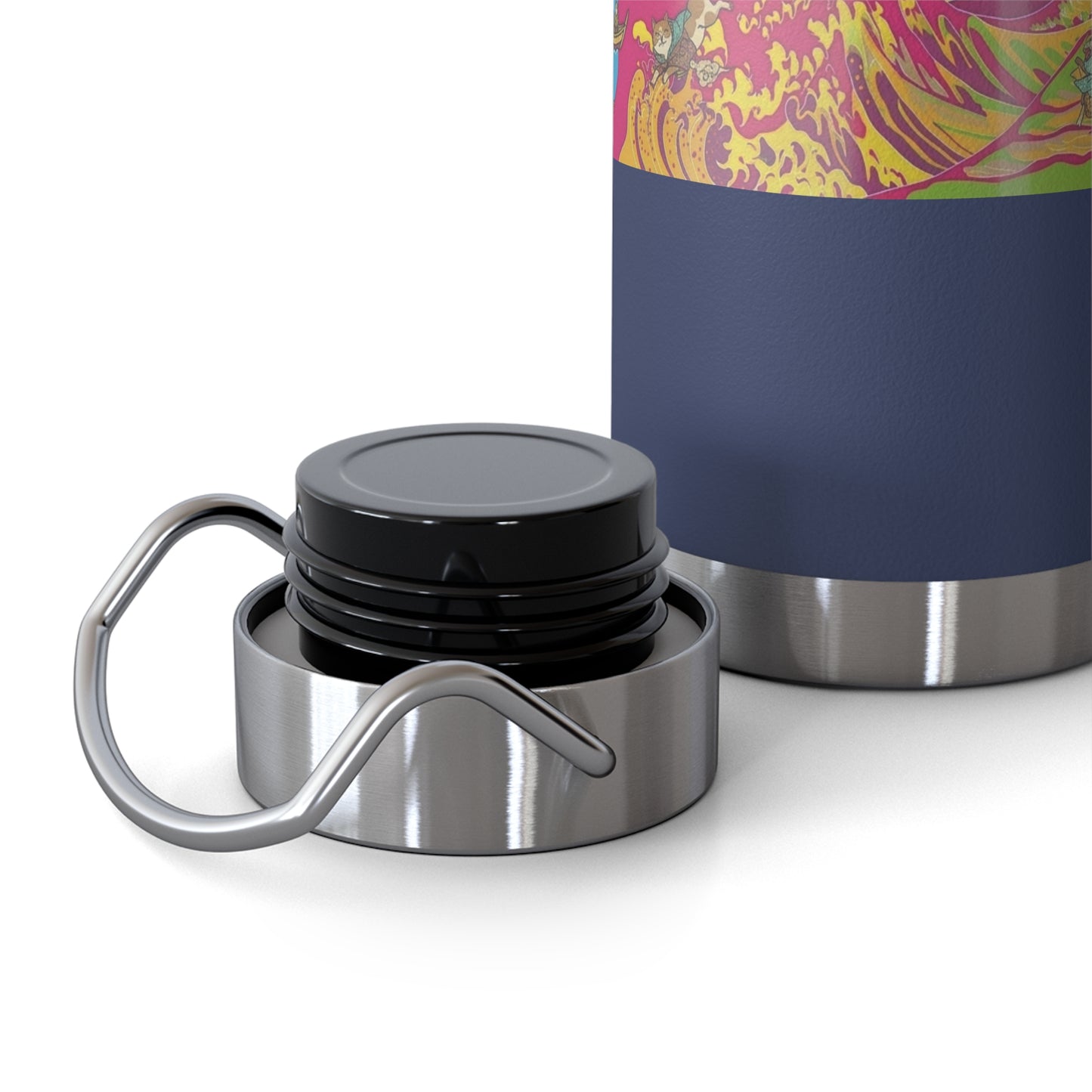 NekoPunch Original | 22oz Psychedelic Ocean Wave Copper Insulated Bottle