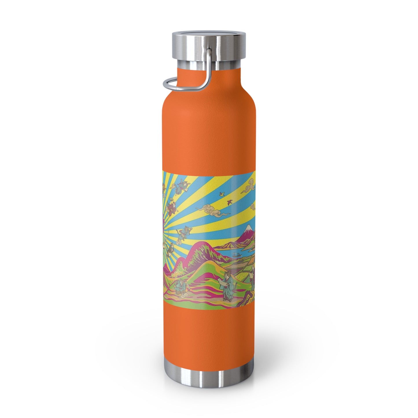 NekoPunch Original | 22oz Psychedelic Ocean Wave Copper Insulated Bottle