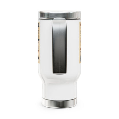 NekoPunch Original | 14oz Retro Japanese Cat Pattern Stainless Steel Travel Mug