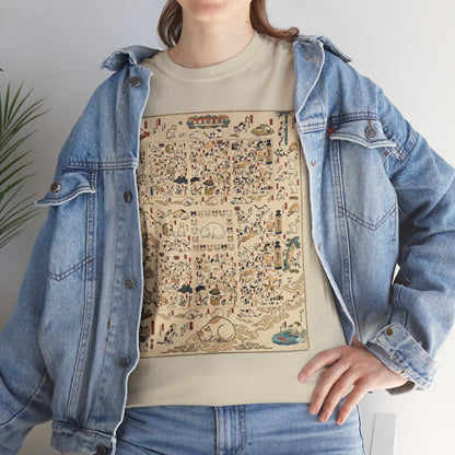 NekoPunch Original | Retro Japanese Cat Pattern T-Shirt | Unisex Heavy Cotton Tee